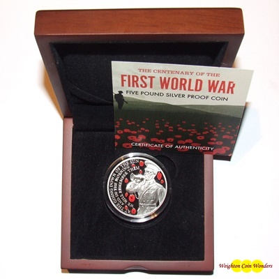 2018 Silver Proof £5 - Centenary of the First World War - Click Image to Close